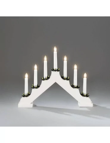 Kynttelikkö valkoinen Konstsmide