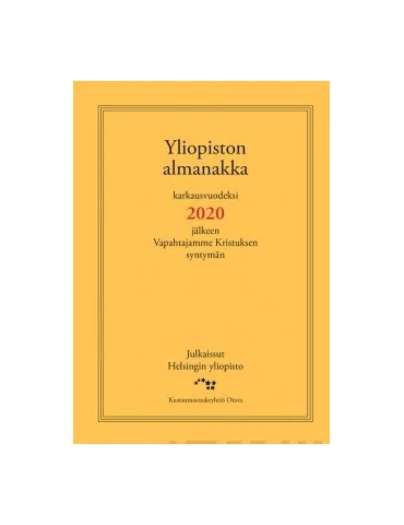 Yliopiston almanakka 2020 pieni