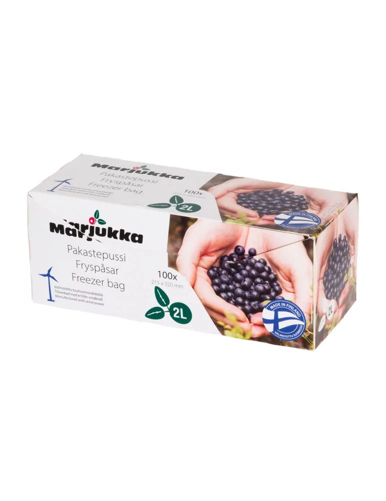 Pakastepussi 2 litraa, 100 kpl Marjukka