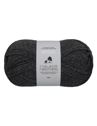 7 Veljestä 100g 044 grafiitti Novita