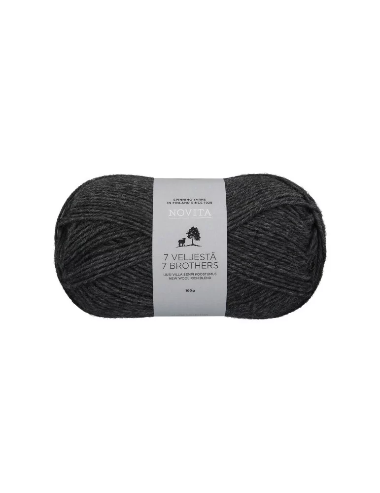 7 Veljestä 100g 044 grafiitti Novita