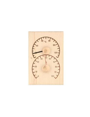 Saunan lämpö- ja kosteusmittari mänty 4Living