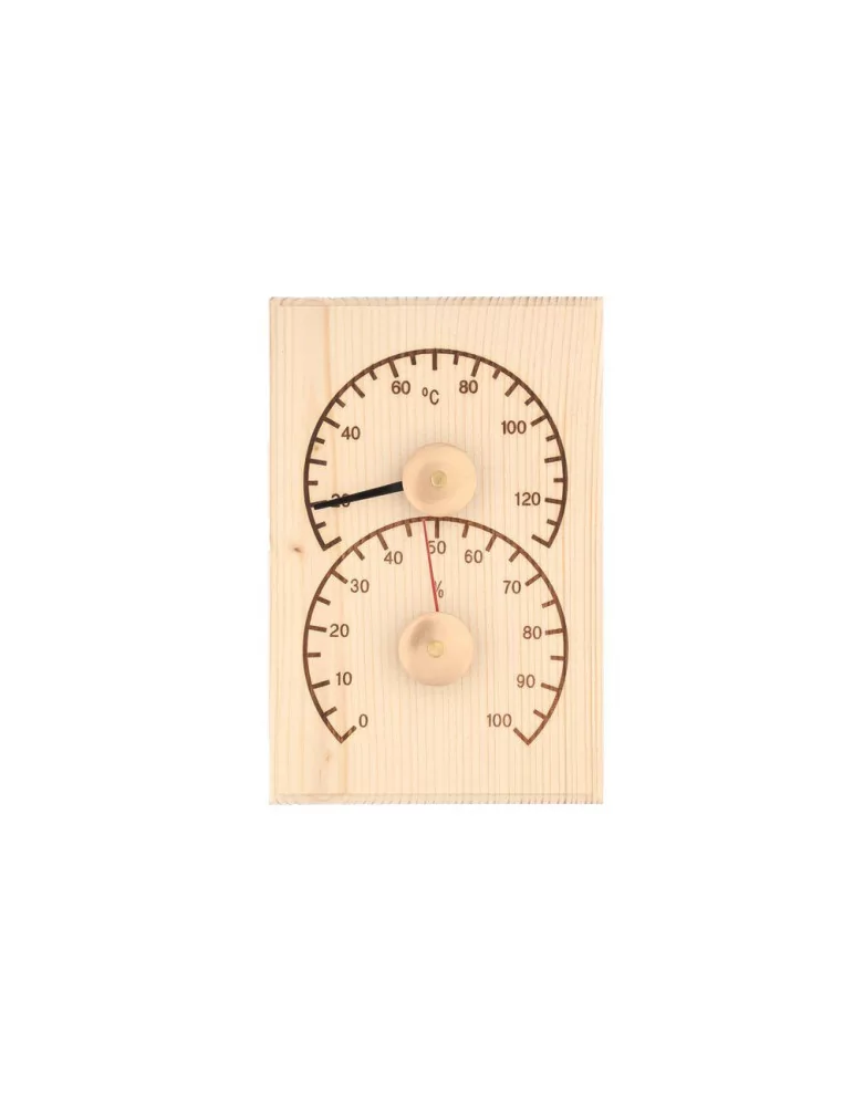 Saunan lämpö- ja kosteusmittari mänty 4Living