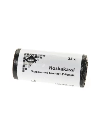 Roskapussi musta 30 l/25 kpl