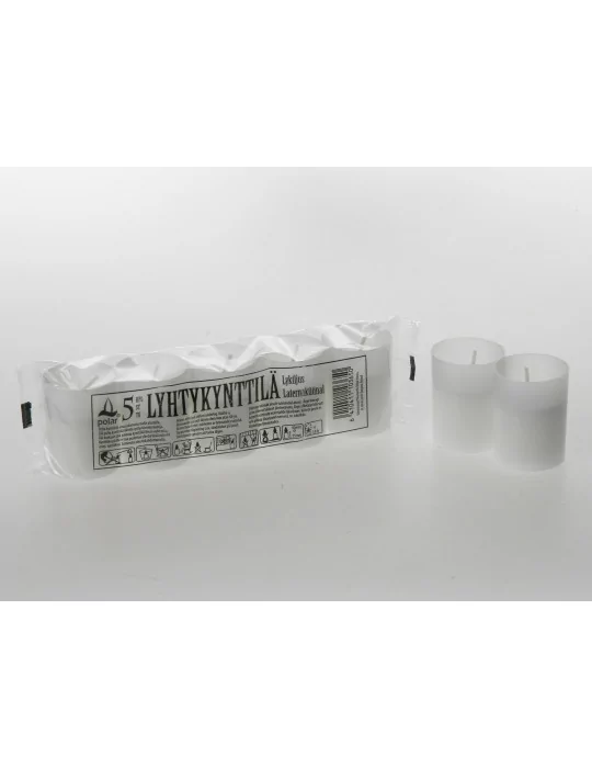 Lyhtykynttilä 5 kpl valkoinen